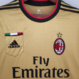 2013/14 AC Milan Third Gold Retro Soccer Jersey