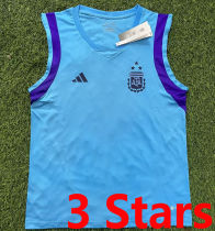 2023 Argentina Blue 3 Stars Vest Jersey 3星