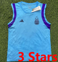 2023 Argentina Blue 3 Stars Vest Jersey 3星