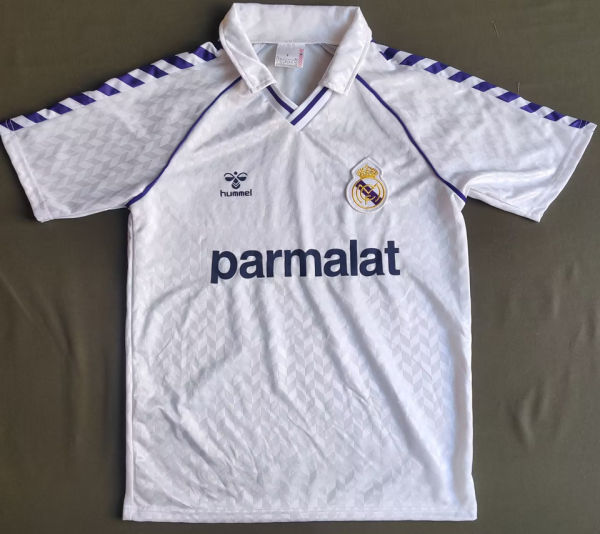 1987-1989 RM White Home Retro Soccer Jersey