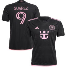 Suárez #9 Inter Miami 1:1 Quality Away Black Fans Jersey 2023/24 胸前新广告