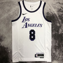 2023 Lakers BRYANT #8 White City Edition NBA Jerseys