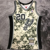 2013/14 Spurs GINOBILI #20 Camo Retro NBA Jerseys 热压