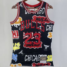 1997/98 Bulls JORDAN #15 Black Retro NBA Jerseys 热压