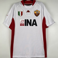 2001/02 Roma Away White Retro Soccer Jersey