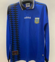 1994 Argentina Away Blue Retro Long Sleeve Soccer Jersey