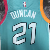 Spurs DUNCAN #21 Light Green City Edition NBA Jerseys