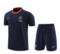 2024 PSG Sapphire Blue Short Training Jersey(A Set)