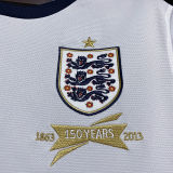 2013 England 150th Anniversary White Retro Soccer Jersey