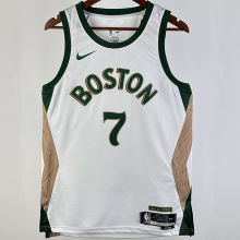 2023/24 Celtics BROWN #7 White City Edition NBA Jerseys