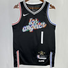 2023/24 Clippers HARDEN #1 Black NBA Jerseys