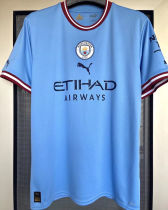 2022/23 Man City 1:1 Quality Home Blue Fans Soccer Jersey