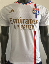2023/24 Lyon Home White Player Version Soccer Jersey