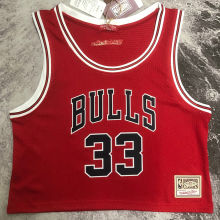 Bulls PIPPEN#33 Retro Red NBA Girl Jersey