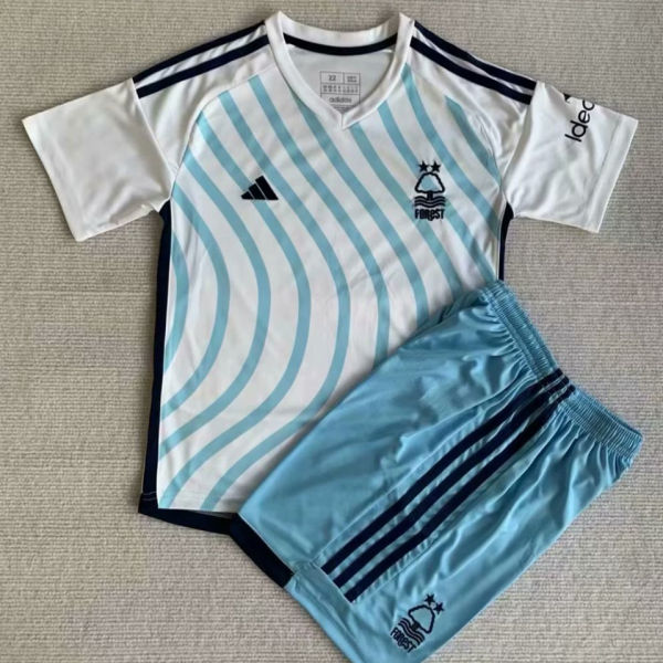 2023/24 Nottingham Forest Away White Kids Soccer Jersey