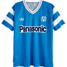 1990/91 Marseille Away Blue Retro Soccer Jersey