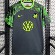 2023/24 Wolfsburg Away Black Fans Soccer Jersey