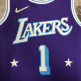 2023 Lakers RUSSELL #1 Blue NBA Jerseys 热压