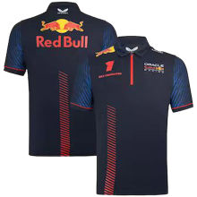 2023/24 Red Bull Racing No.1 Black F1 Team POLO T-Shirt (号码 1 有领 拉链)