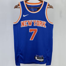 2023/24 NY Knicks ANTHONY #7 Blue NBA Jerseys