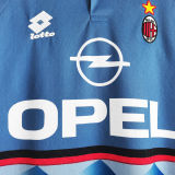 1995/96 AC Milan Away Blue Retro Soccer Jersey