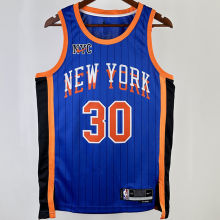 2023/24 NY Knicks RANODLE #30 Blue City Edition NBA Jerseys