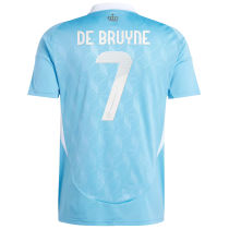 DE BRUYNE #7 Belgium Away Fans Soccer Jersey 2024/25