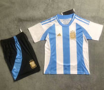 2024/25 Argentina Home Kids Soccer Jersey 黑裤子