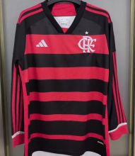 2024/25 Flamengo Home Long Sleeve Soccer Jersey