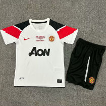 2010/11 M Utd Away White Retro Kids Soccer Jersey