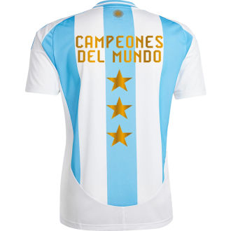 CAMPEONES DEL MUNDO 3 Argentina Home Fans Jersey 2024/25