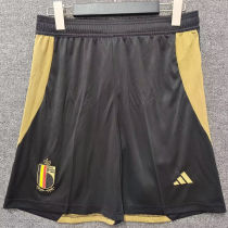 2024/25 Belgium Home Black Fans Shorts Pants