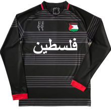 2024 Palestine Black Long Sleeve Soccer Jersey
