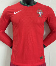 2024/25 Portugal Home Red Player Version Long Sleeve Jersey