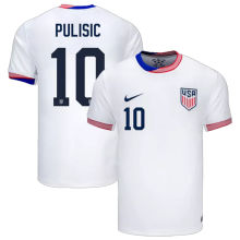 PULISIC #10 U.S Home White Fans Soccer Jersey 2024/25