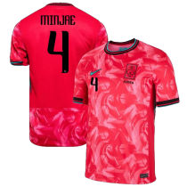 MINJAE #4 South Korea Home Red Fans Soccer Jersey 2024/25 ★★