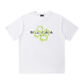 2024 BLCJ 1:1 High Quality Double B Spray Printed White T-Shirt