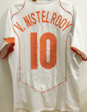 V. NISTELROOY #10 NL Away White Retro Jersey 2004