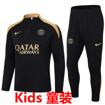 2024/25 PSG Black Kids Sweater Tracksuit