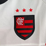 2001 Flamengo White Retro Soccer Jersey