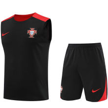 2024/25 Portugal Black Vest Training Jersey(A Set)