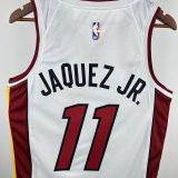 2024/25 Miami Heat JAQUEZ JR. #11 White NBA Jerseys