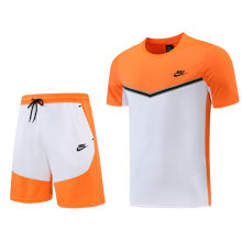 2022 Nk White Orange Short Training Jersey(A Set)