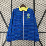 2024/25 Brazil Yellow And Blue Reversible Windbreaker 双面