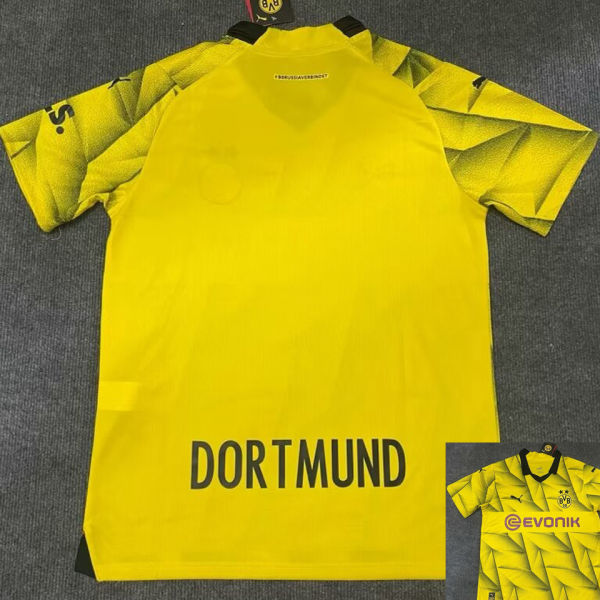 2023/24 BVB UCL Version Yellow Fans Soccer Jersey 背后广告在下面