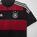 2014 Germany Away Balck And Red Retro Soccer Jersey 3 Start三星