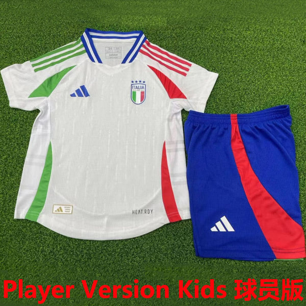 2024/25 Italy Away White Player Version Kids Jersey 球员版童装