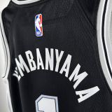 2024/25 Spurs WEMBANYAMA # Black Kids NBA Jersey