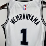 2024/25 Spurs WEMBANYAMA # White Kids NBA Jersey