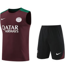 2024/25 PSG Wine Red Vest Training Jersey(A Set)